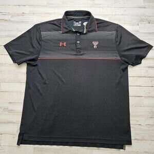 Texas Tech Red Raiders Under Armour Polo Men's LG Heatgear Golf Gameday Embroide